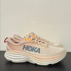 Hoka one bondi 8 cream vanilla color size 9